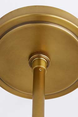 Suspension lanterne en laiton antique et verre opale Royce