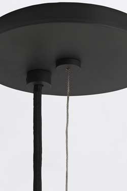 Suspension simple en céramique et verre opale Glaze