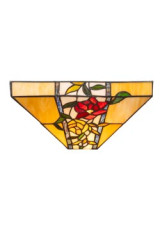 Applique Tiffany fleurs rouges et jaunes - Applique by Artistar
