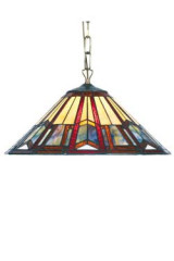 Art déco suspension 1 lumière style Tiffany  - Suspension by Artistar