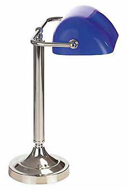 Biblio nickel bleu lampe de bureau - Lampe de bureau by Artistar