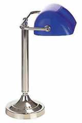 Biblio nickel bleu lampe de bureau - Lampe de bureau by Artistar