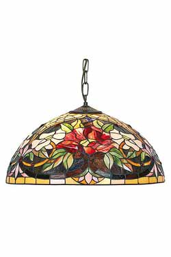 Coquelicot Suspension style Tiffany 50cm 1 ampoule - Suspension by Artistar
