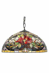 Coquelicot Suspension style Tiffany 50cm 2 ampoules - Suspension by Artistar