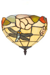 Plafonnier Tiffany libellule en verre - Plafonnier by Artistar