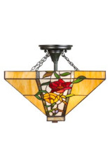 Plafonnier Tiffany motif floral - Plafonnier by Artistar