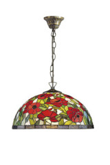 Suspension Coquelicots style Tiffany - Suspension by Artistar