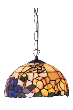 Suspension Tiffany colibri en verre - Suspension by Artistar