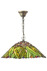 Suspension végétale Tiffany style art nouveau - Suspension by Artistar