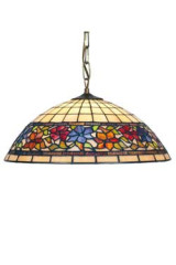 Violette suspension style Tiffany à fleurs 1 lumière - Suspension by Artistar