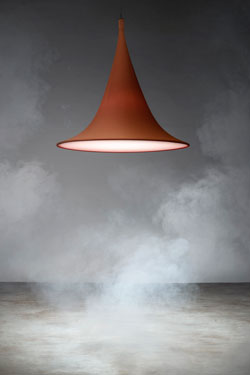 Cabana suspension forme trompette orange 60cm