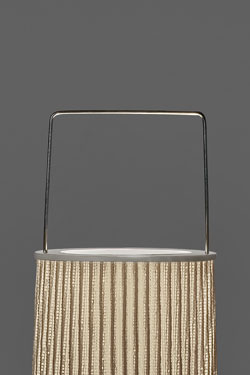 Hipatia white portable outdoor table lamp