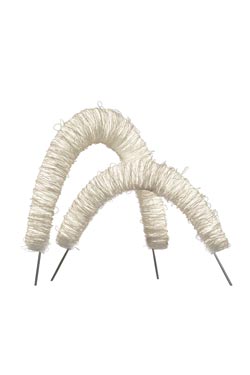 Duo de lampes de table en corde de cellulose blanche Arc