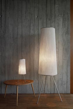 Ura white floor lamp geometric shape