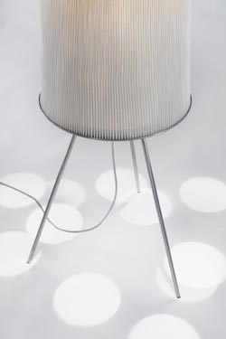 Ura white floor lamp geometric shape