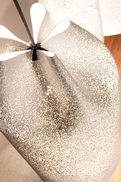 Grande suspension en maille d'acier blanche Agasallo