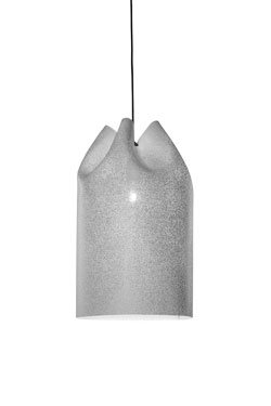 Grande suspension en maille d'acier blanche Agasallo - Suspension by Arturo Alvarez
