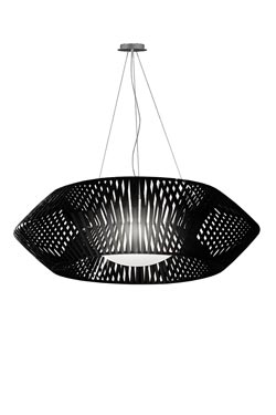 V grande suspension géométrique 105cm noire - Suspension by Arturo Alvarez
