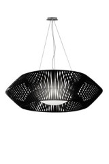 V grande suspension géométrique 105cm noire - Suspension by Arturo Alvarez