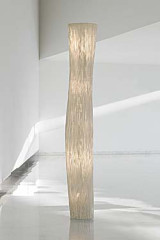 Lampadaire cylindre tissu plissé blanc Gea - Lampadaire by Arturo Alvarez