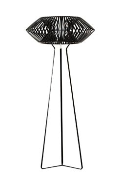 Lampadaire graphique noir V