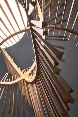 Aimei seahorse pendant in ash wood
