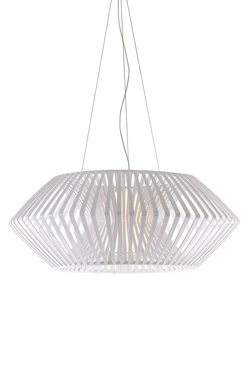 V geometric pendant light 80cm white