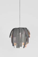 Gray pendant in painted fabric Simetech Luisa - Pendants by Arturo Alvarez