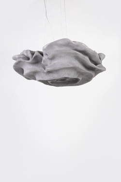 Large gray flower fabric Simetech pendant Nevo - Pendants by Arturo Alvarez