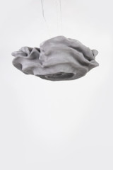 Large gray flower fabric Simetech pendant Nevo - Pendants by Arturo Alvarez