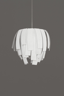 Large pendant in off-white Simetech fabric Luisa - Pendants by Arturo Alvarez