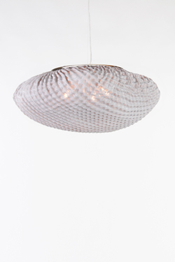 Large round and white pendant Tati