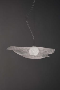 Mytilus white pendant lamp with integrated LED module