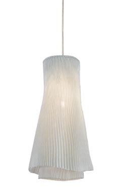 Tempo Andante white flared pendant lamp