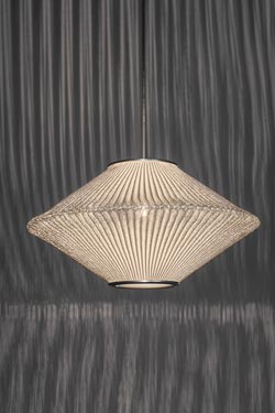 Ura 1 white geometric pendant lamp - Pendants by Arturo Alvarez