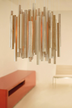 Wood natural wood pendant