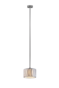 Petite suspension en verre opaque blanc Curvas