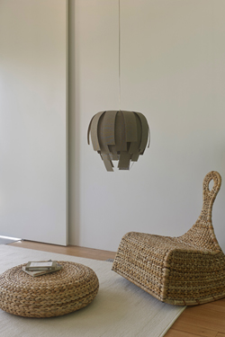 Suspension beige en tissu Simetech Luisa 