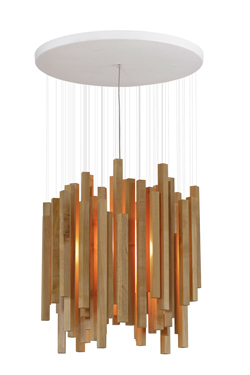Suspension en bois naturel Wood  - Suspension by Arturo Alvarez