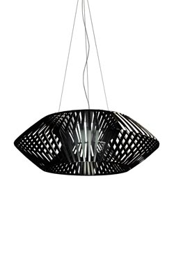 V suspension géométrique 80cm noire - Suspension by Arturo Alvarez