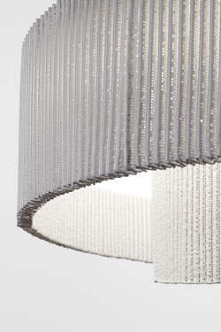 Suspension ronde blanche Anel