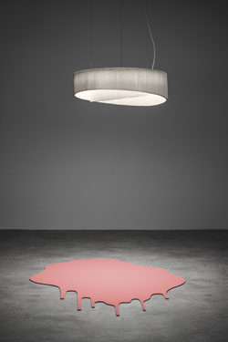 Suspension ronde blanche Anel