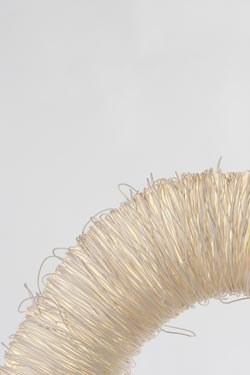 Arc duo of table lamps in white cellulose cord