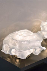 Nevo white flower fabric table lamp - Table lamps by Arturo Alvarez