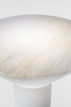 White glass table lamp Era