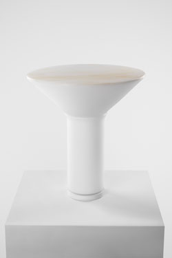 White glass table lamp Era