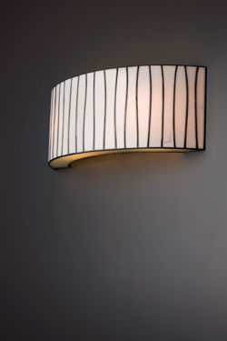 Wall lamp in black and white glass
