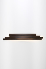Li long and large brown pressed cellulose LED wall lamp  - Wall lights by Arturo Alvarez