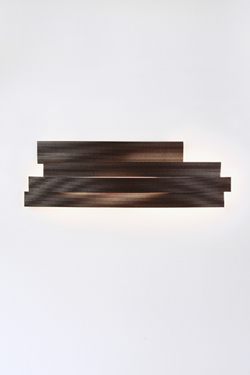 Li long LED brown pressed cellulose wall lamp  - Wall lights by Arturo Alvarez