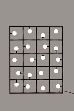 Applique tableau à poser contre un mur Squares